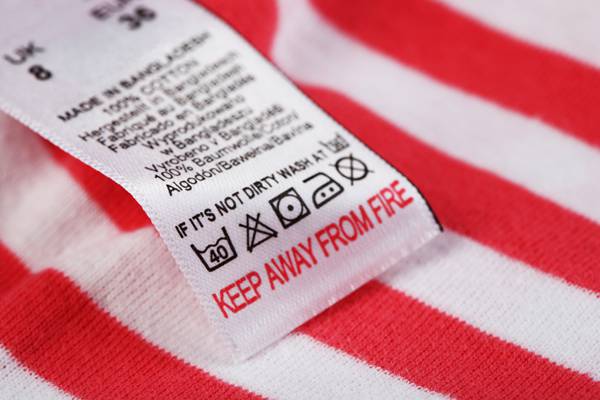 Information on Standard Clothing Labels